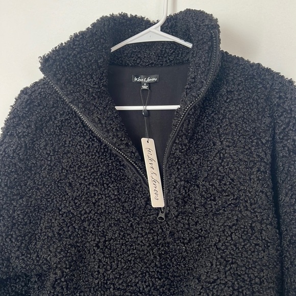 For Love And Lemons Sweaters - For Love and Lemons 1/4 Zip NWT Sweater Size Small in Black